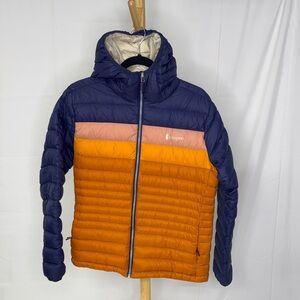 Cotopaxi Women’s Navy and Orange Fuego Hooded Jacket